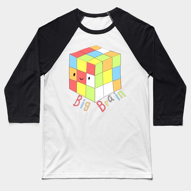 Rubik's cube big brain Baseball T-Shirt by Mayarart